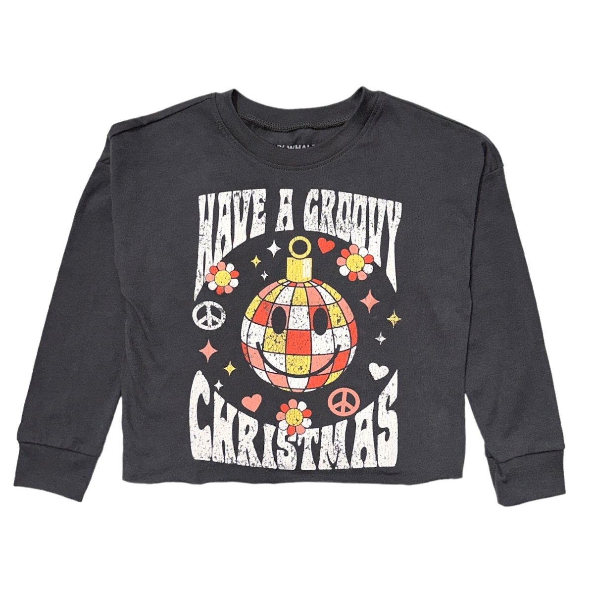 GROOVY CHRISTMAS LONG SLEEVE TSHIRT - LONG SLEEVE TOPS