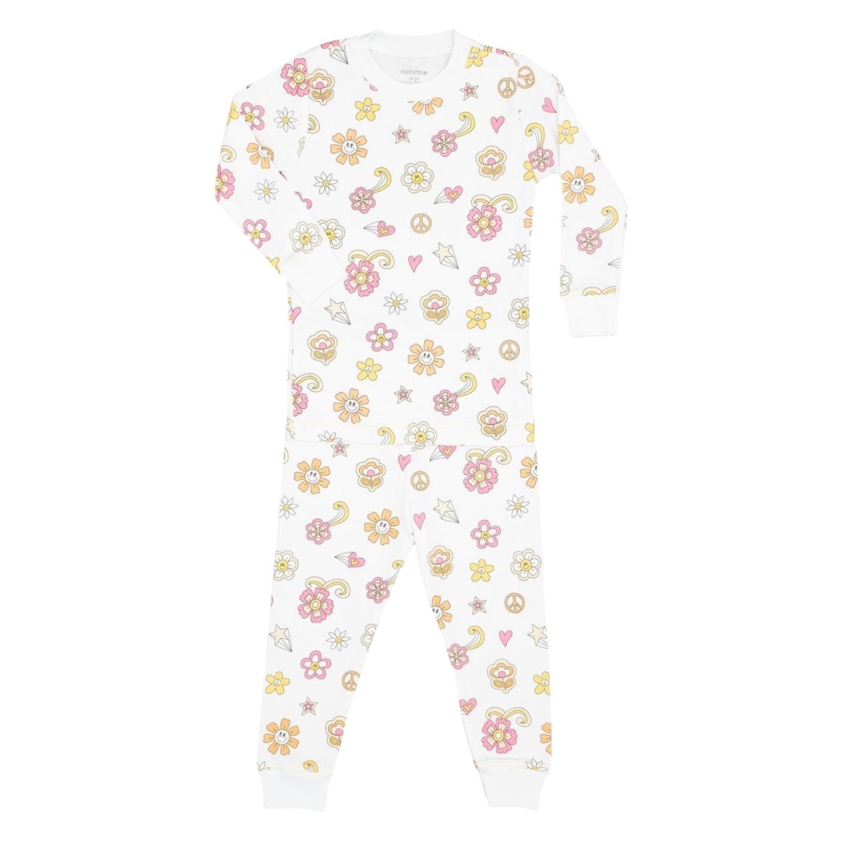 GROOVY LONG SLEEVE TWO PIECE PJS - PAJAMAS