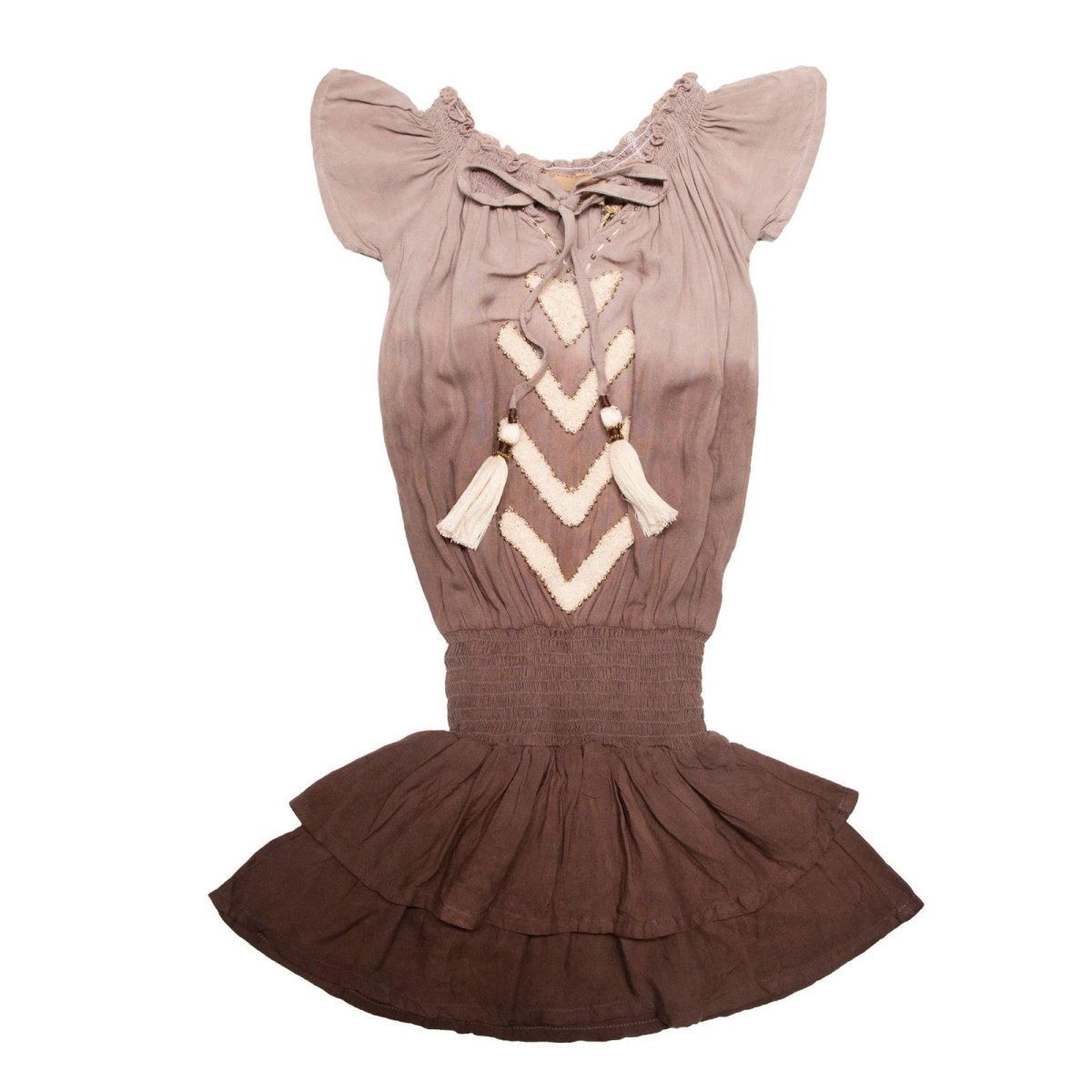 Gypsy Off The Shoulder Dress | Skemo 2/4 / BROWN Gypsy Off The Shoulder Dress | Skemo 2/4 / BROWN