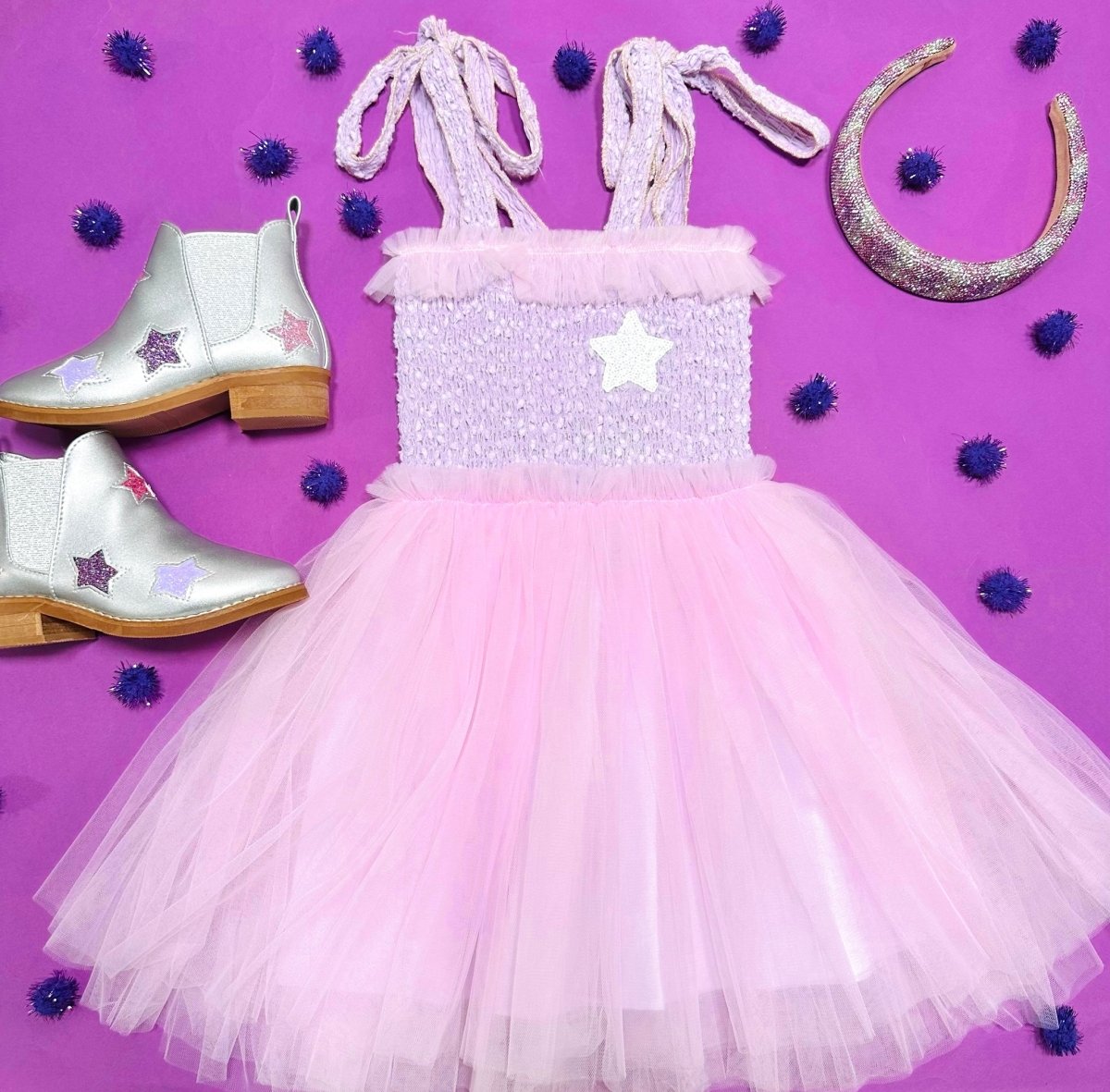 HANNA SMOCKED TUTU DRESS - DRESSES