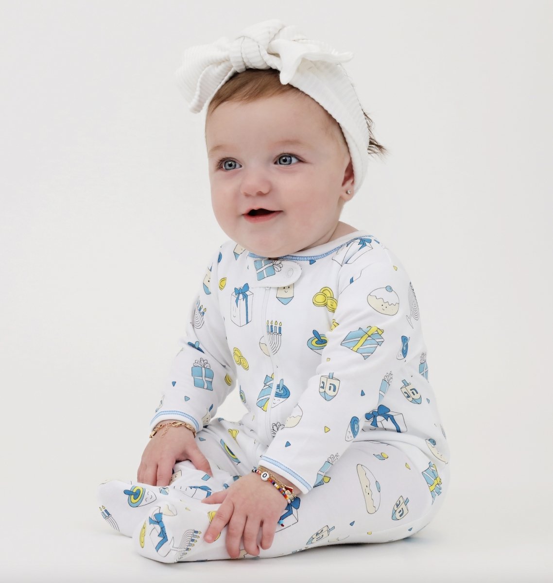 HANUKKAH ZIP FOOTIE (UNISEX) - FOOTIES