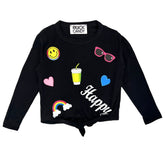 HAPPY ICONS LONG SLEEVE TSHIRT - LONG SLEEVE TOPS