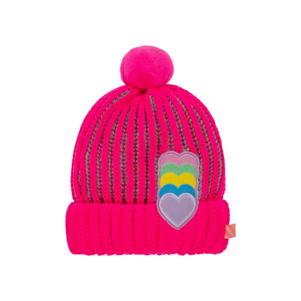 HEART KNITTED BEANIE - BILLIEBLUSH