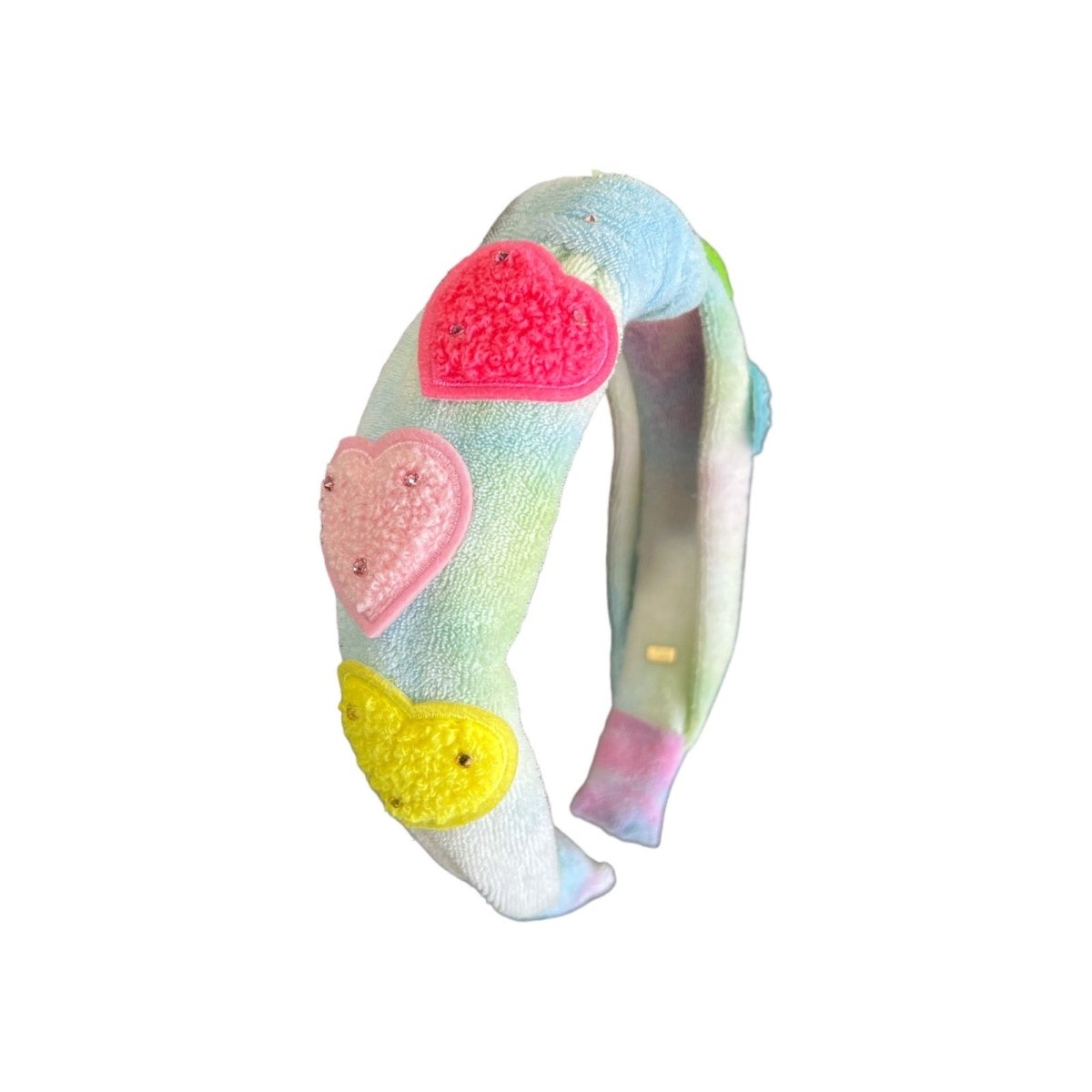 HEART PATCHES TIE DYE HEADBAND - BARI LYNN