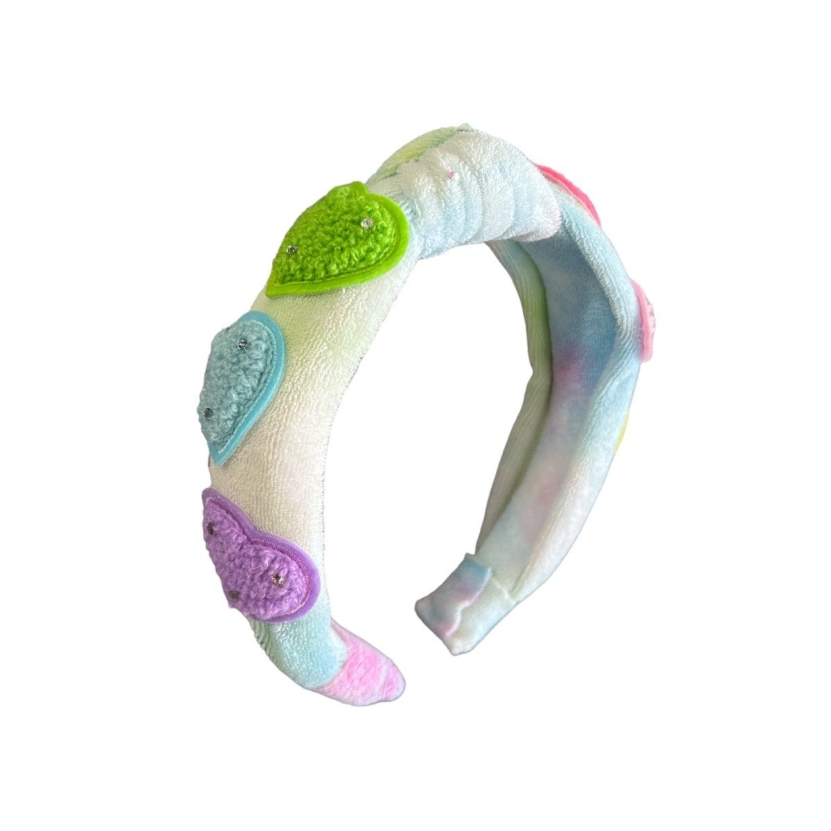 HEART PATCHES TIE DYE HEADBAND - BARI LYNN
