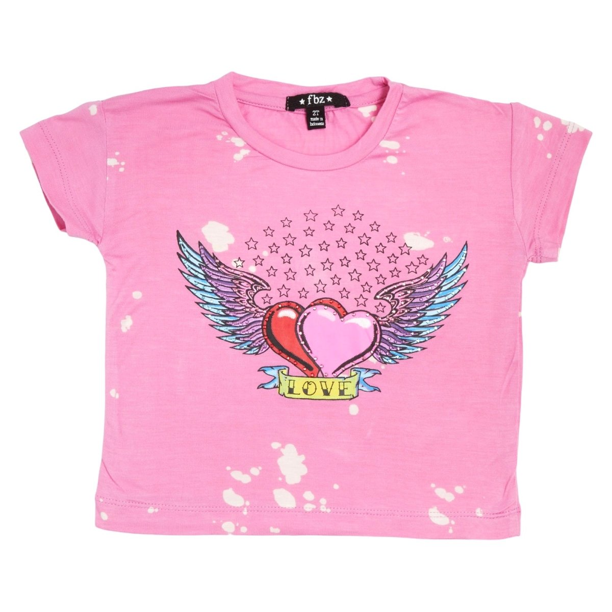 HEART WINGED TSHIRT - FLOWERS BY ZOE