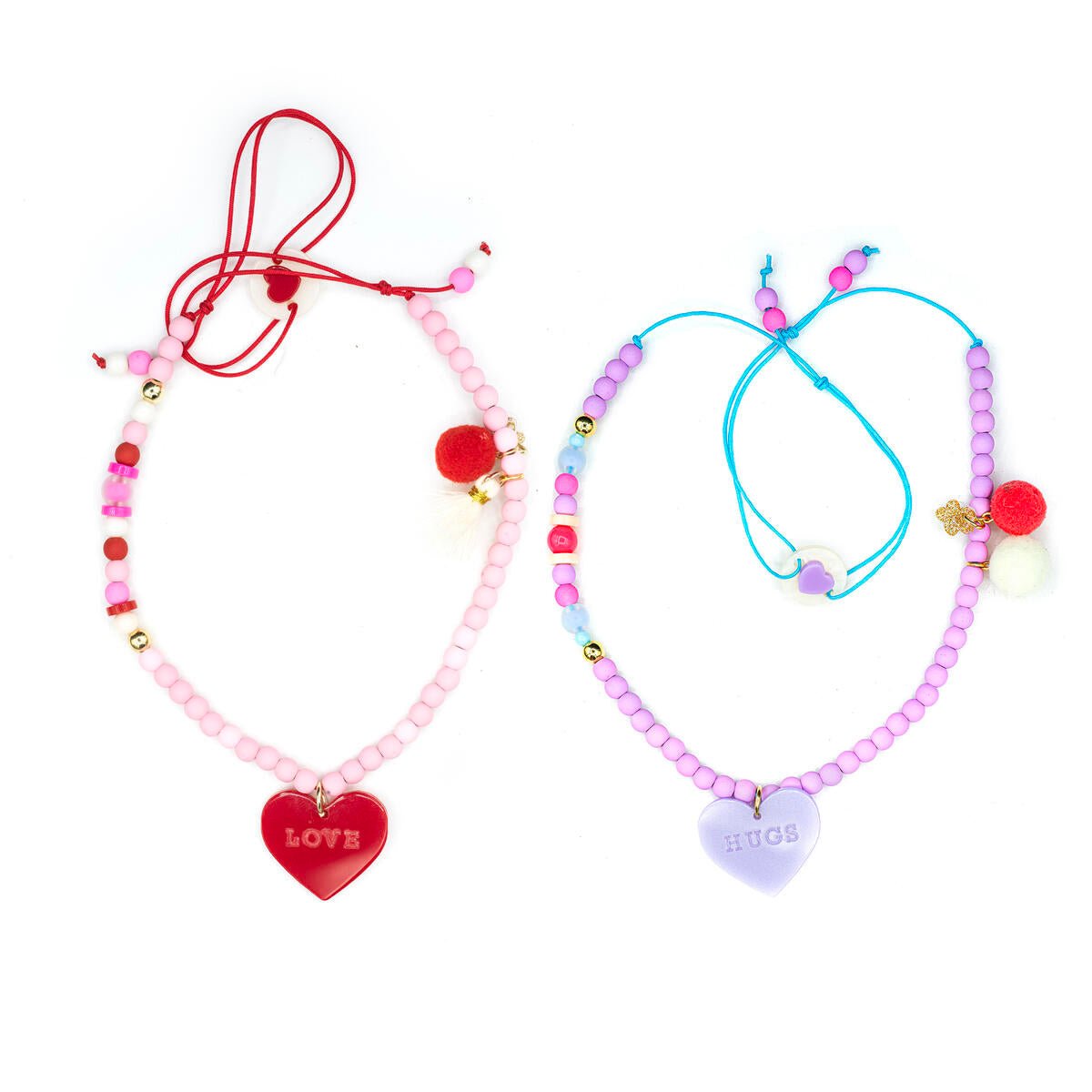 HEARTS NECKLACES SET OF 2 - NECKLACES