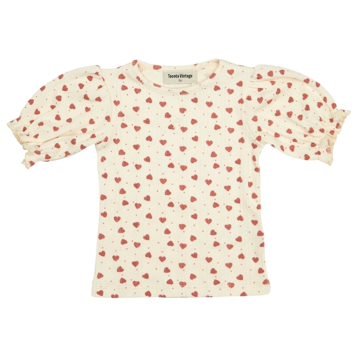 HEARTS OPENKNIT TOP - SHORT SLEEVE TOPS