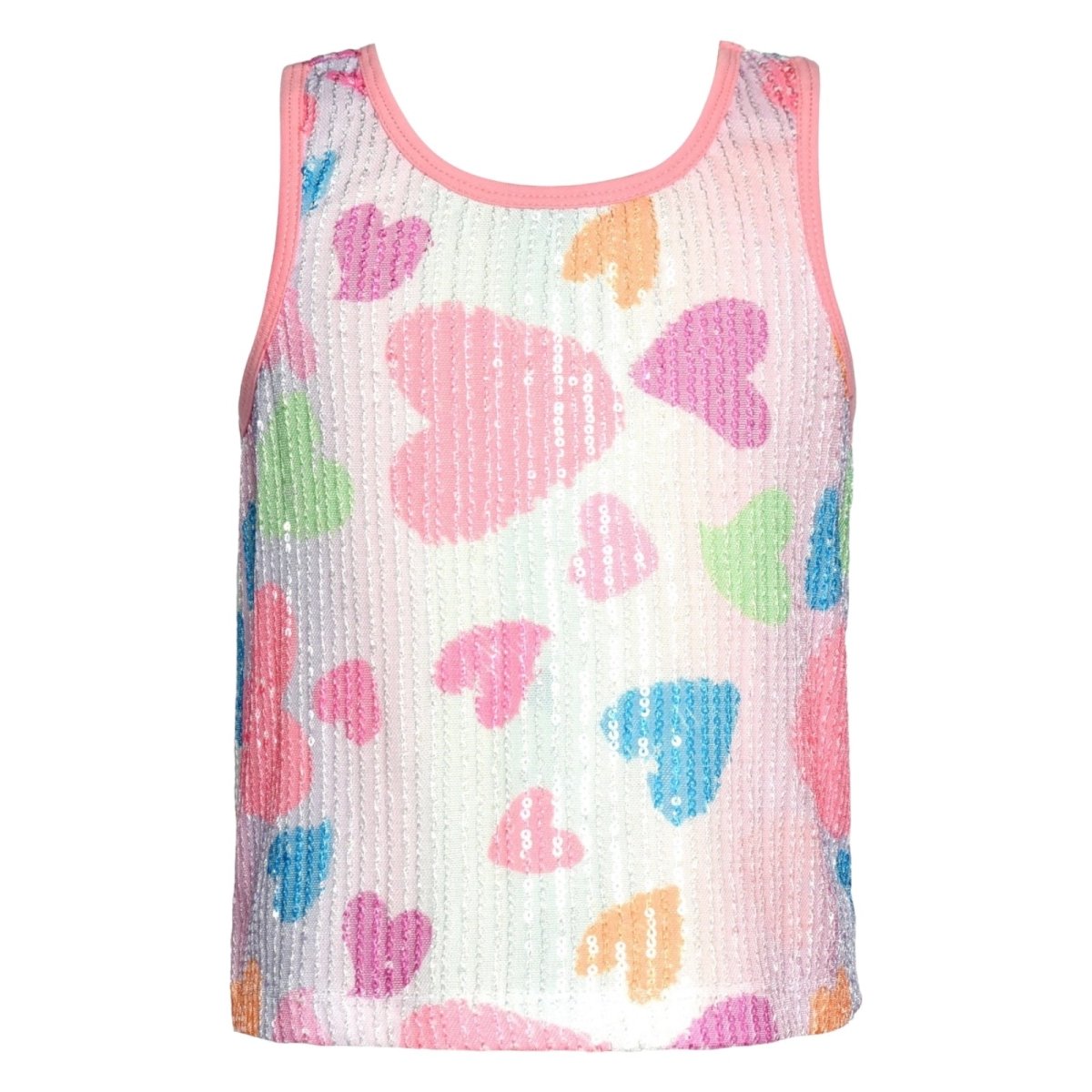 HEARTS SEQUIN TANK TOP - TANK TOPS