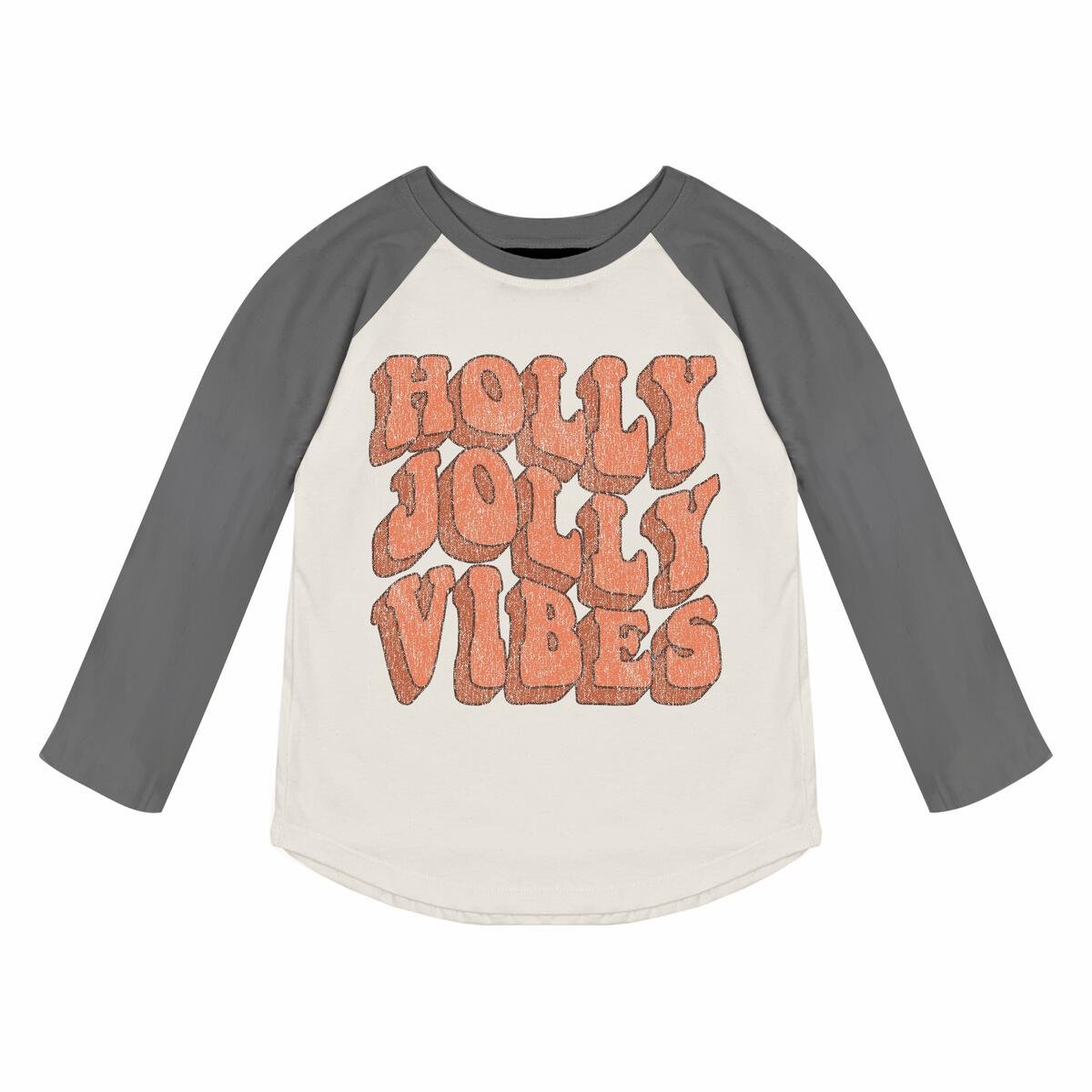 HOLLY JOLLY VIBES LONG SLEEVE TSHIRT - LONG SLEEVE TOPS
