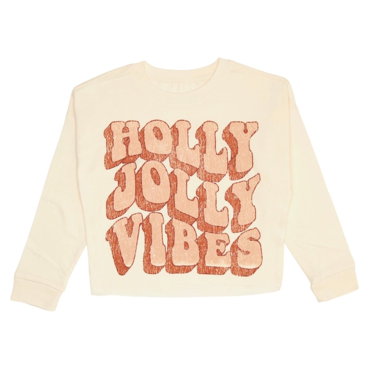 HOLLY JOLLY VIBES LONG SLEEVE TSHIRT - LONG SLEEVE TOPS