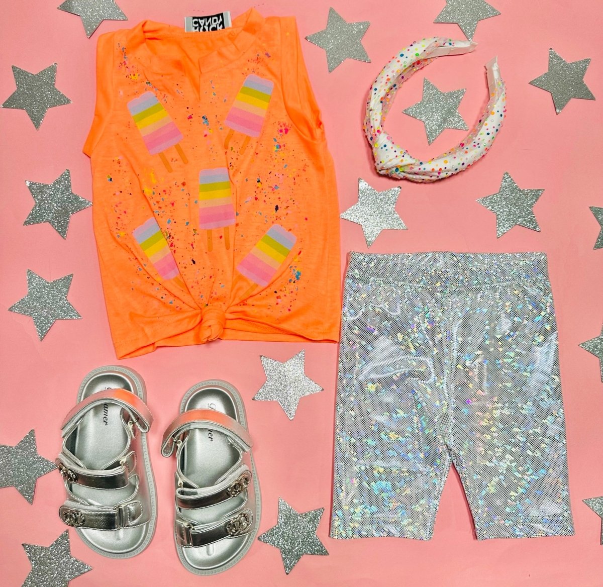 HOLOGRAPHIC BIKER SHORTS - SHORTS