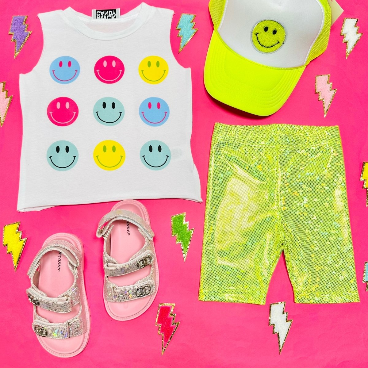 HOLOGRAPHIC BIKER SHORTS - SHORTS