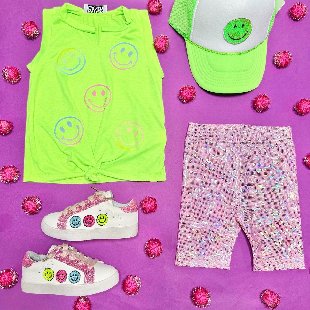 HOLOGRAPHIC BIKER SHORTS - SHORTS