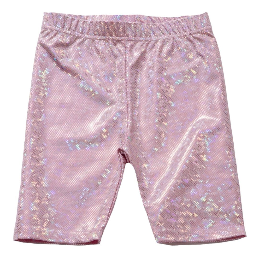 HOLOGRAPHIC BIKER SHORTS - SHORTS