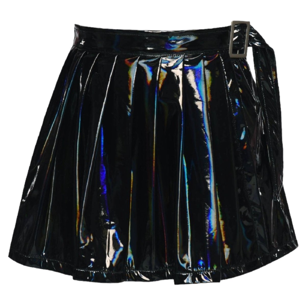 HOLOGRAPHIC PLEATED SKORT - SHORTS