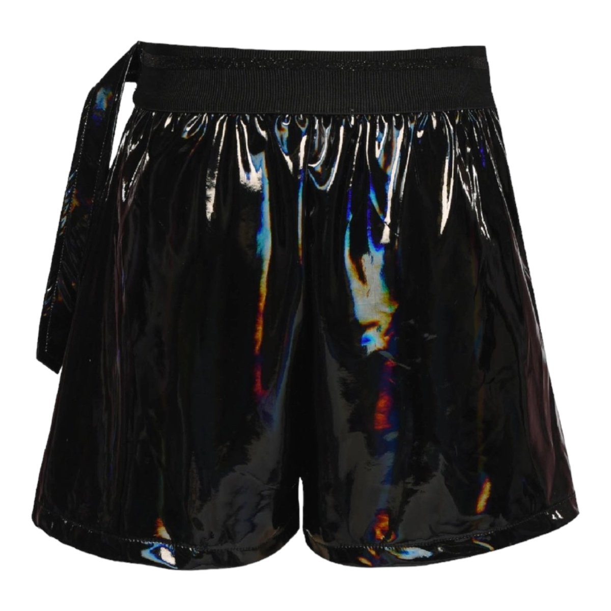 HOLOGRAPHIC PLEATED SKORT - SHORTS