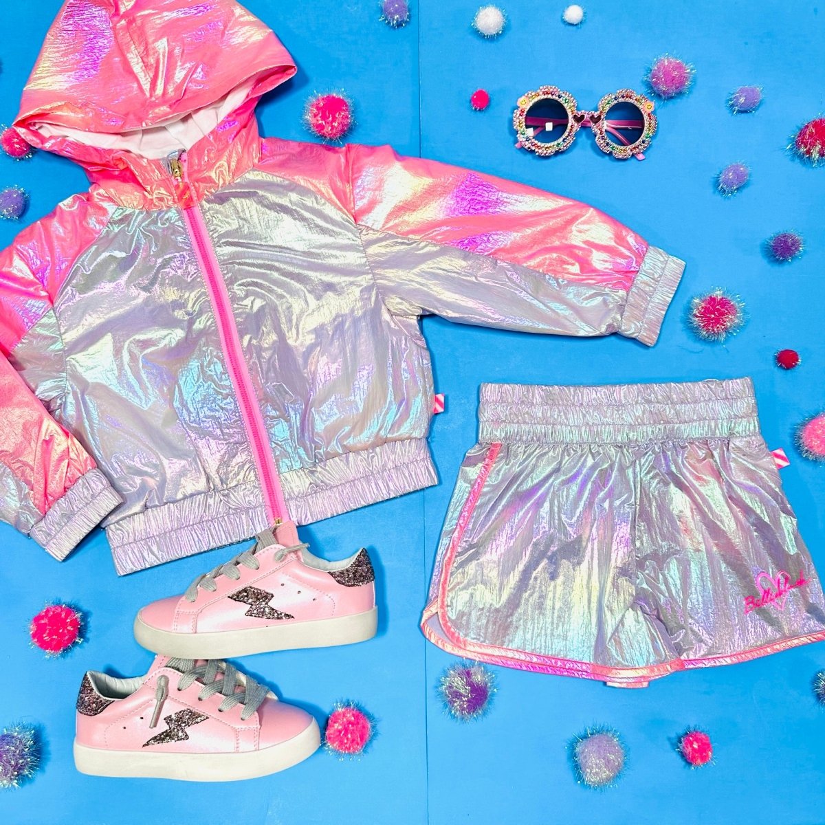 IRIDESCENT ZIP UP HOODIE WINDBREAKER - JACKETS