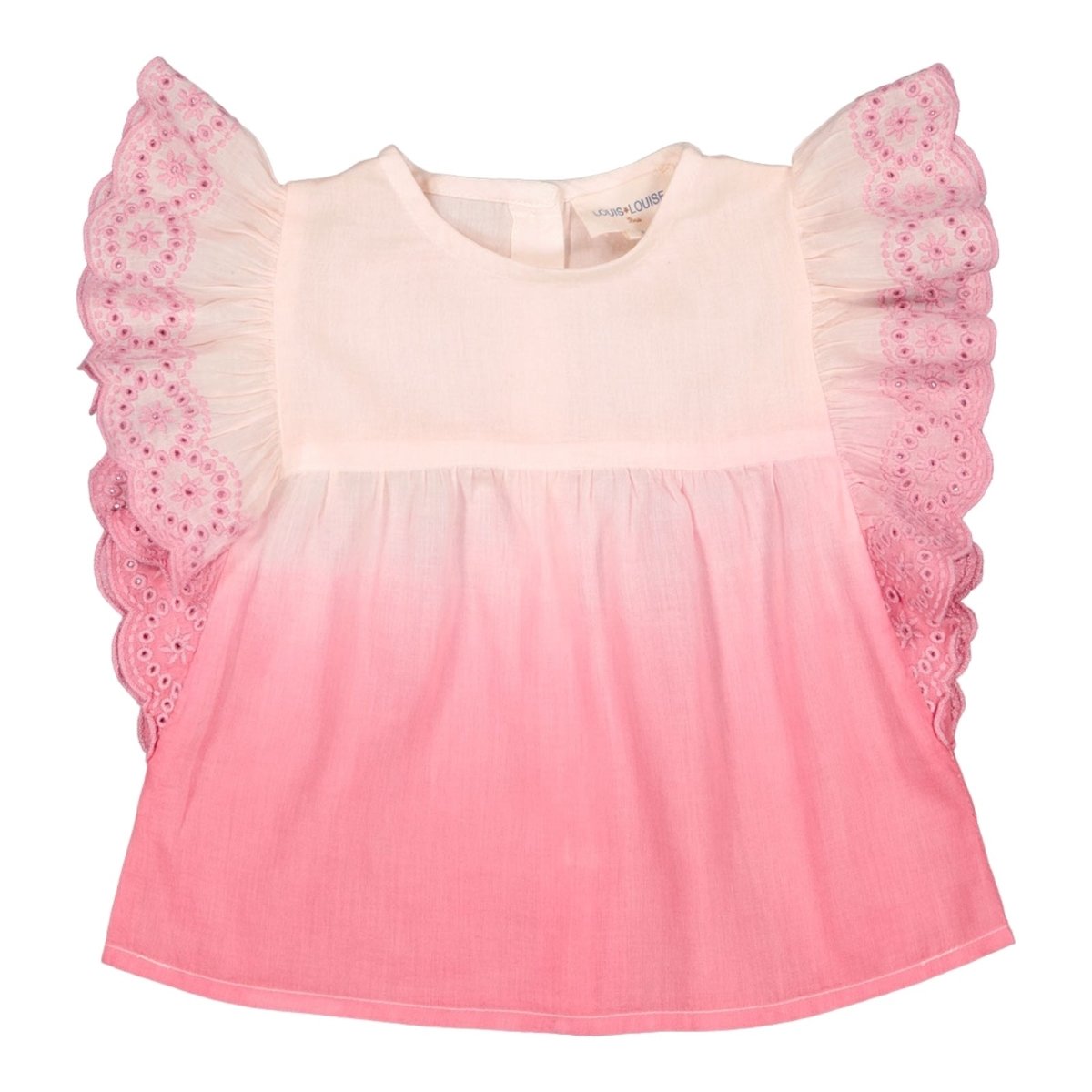 JASMIN OMBRÉ FLUTTER SLEEVE TOP - SHORT SLEEVE TOPS