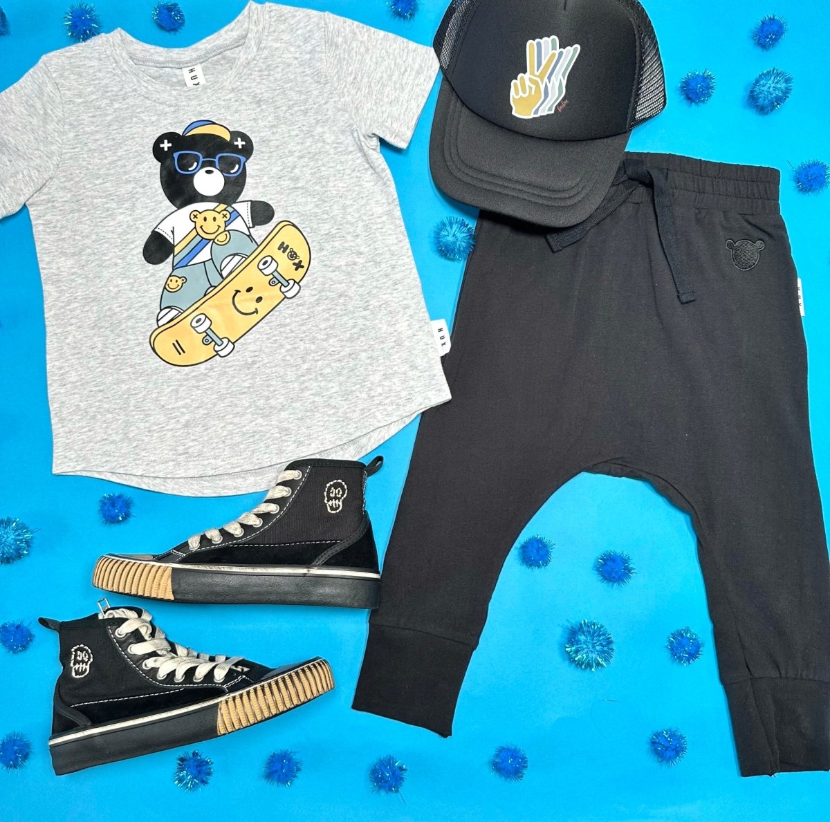 JERSEY DROP CROTCH SWEATPANTS - HUXBABY