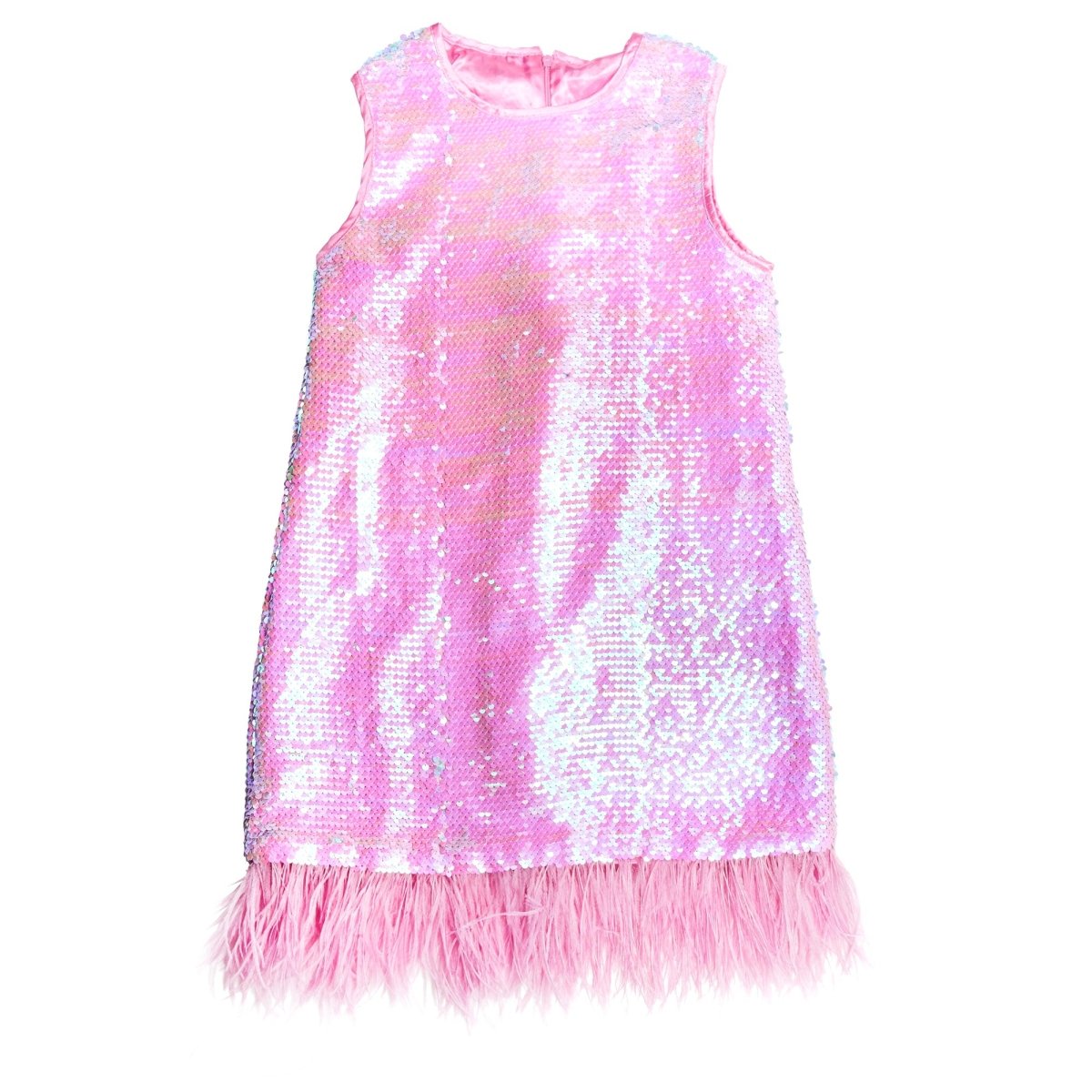 KAIA SEQUIN FEATHER DRESS - DRESSES