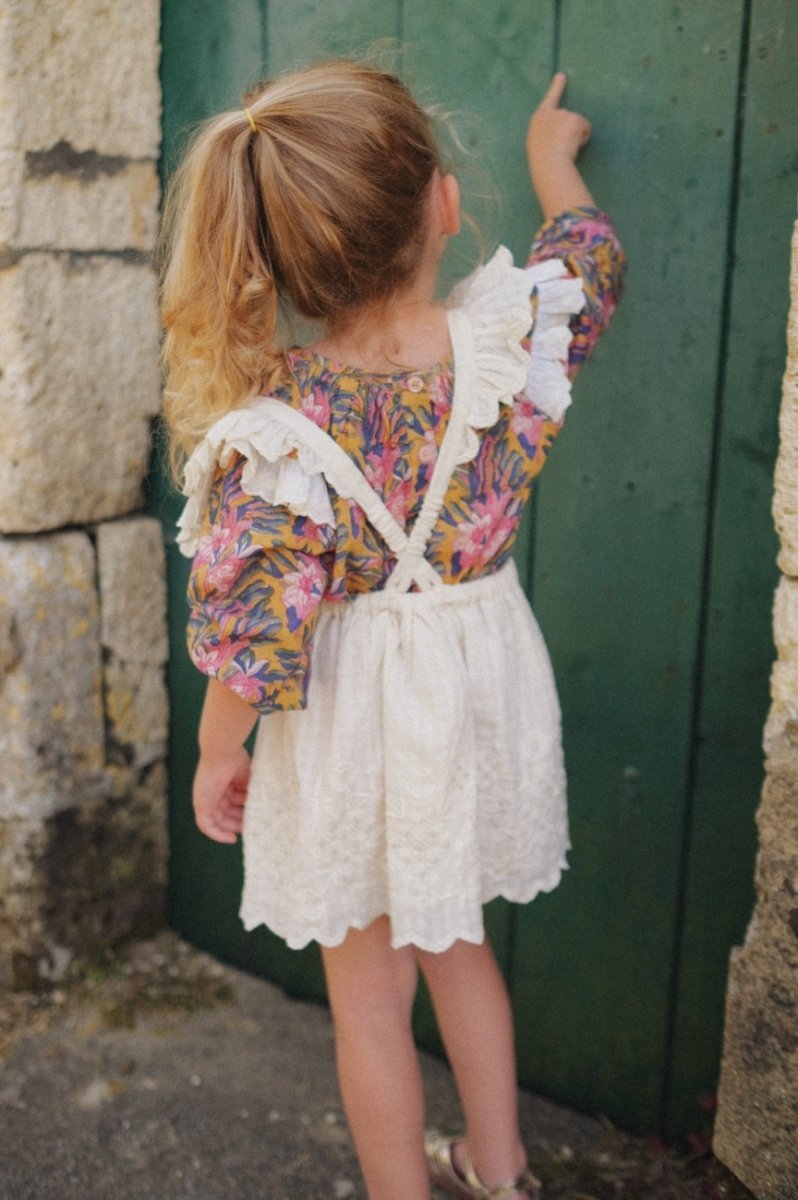 LACE RIOLA SKIRT W/ SUSPENDERS - SKIRTS