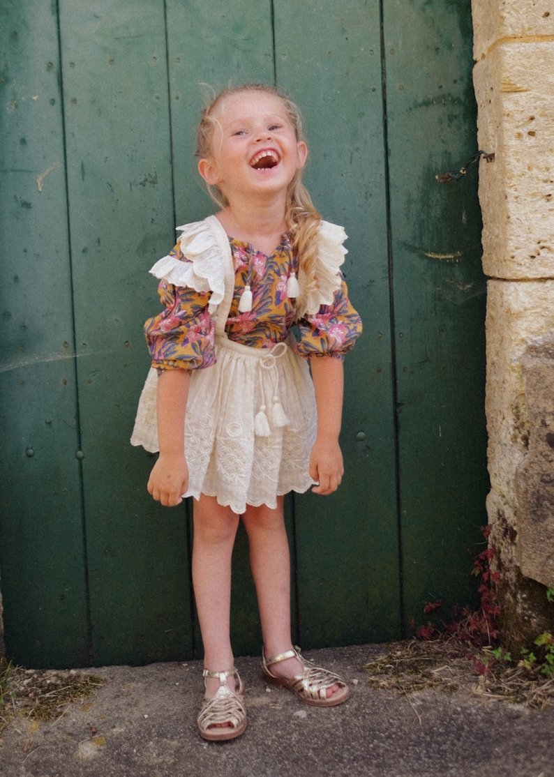 LACE RIOLA SKIRT W/ SUSPENDERS - SKIRTS