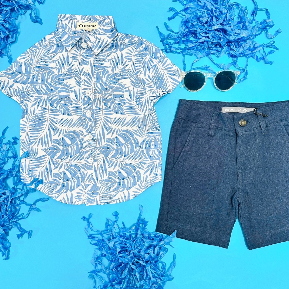 LEAVES DAY PARTY BUTTON DOWN TOP - APPAMAN