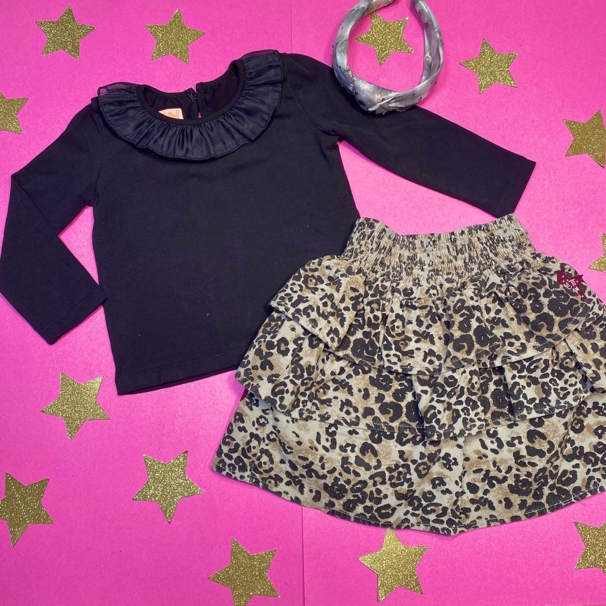 LEOPARD SLEEPY RUFFLE SKIRT - SKIRTS