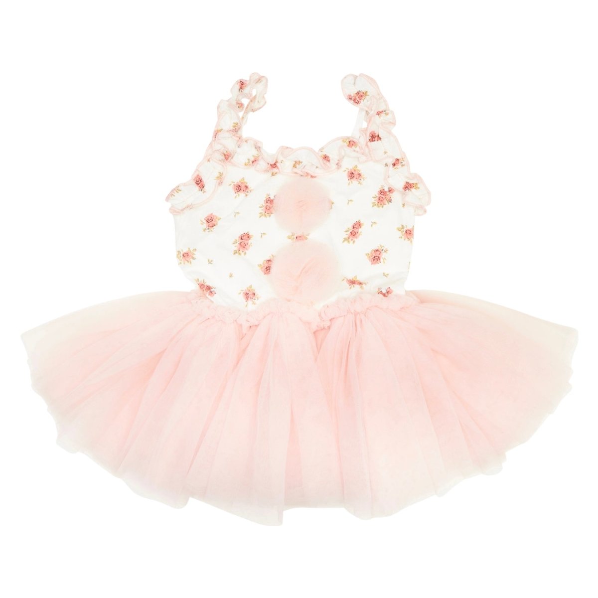 Lilibet Vintage Floral Tutu Dress Onesie Mini Dreamers 3 6M Pink by Ooh La La Couture