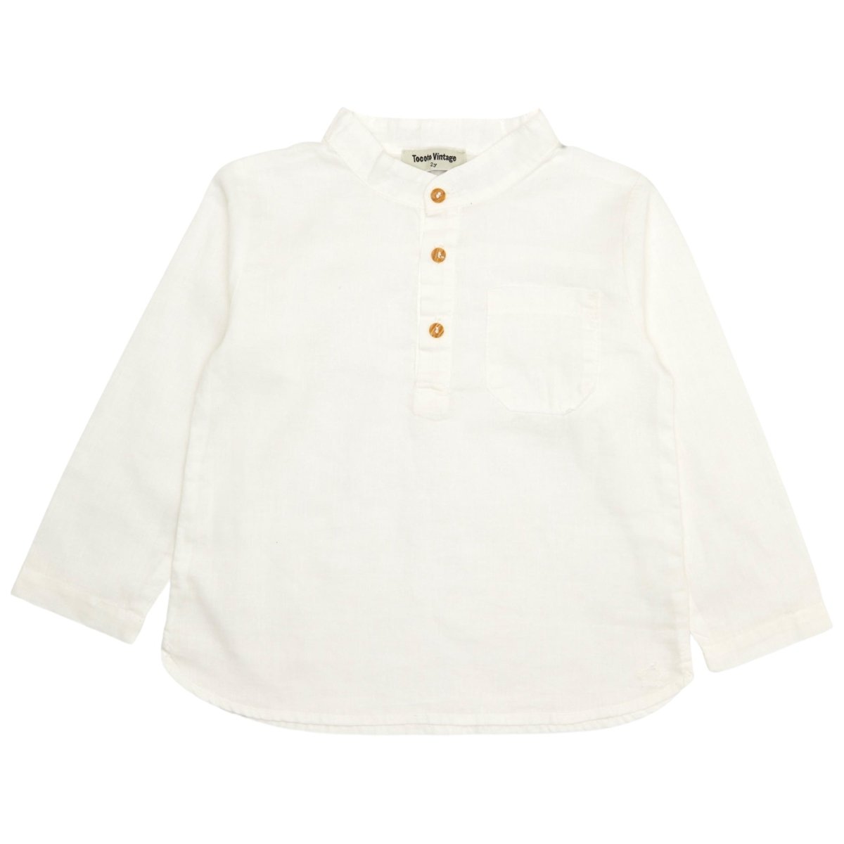 LINEN LONG SLEEVE TOP - LONG SLEEVE TOPS