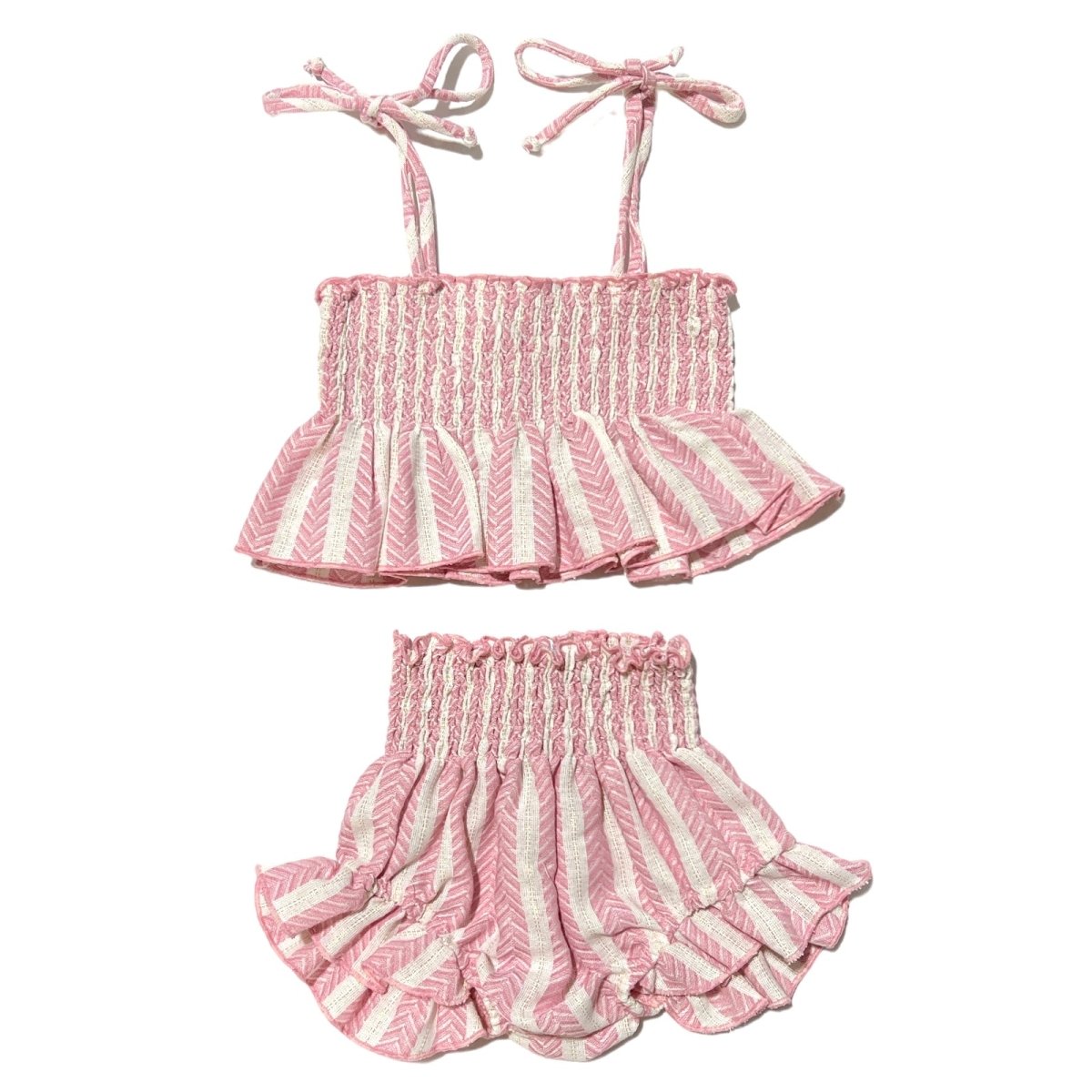 LINEN STRIPE TANK TOP AND SHORTS SET - DALAI KIDS