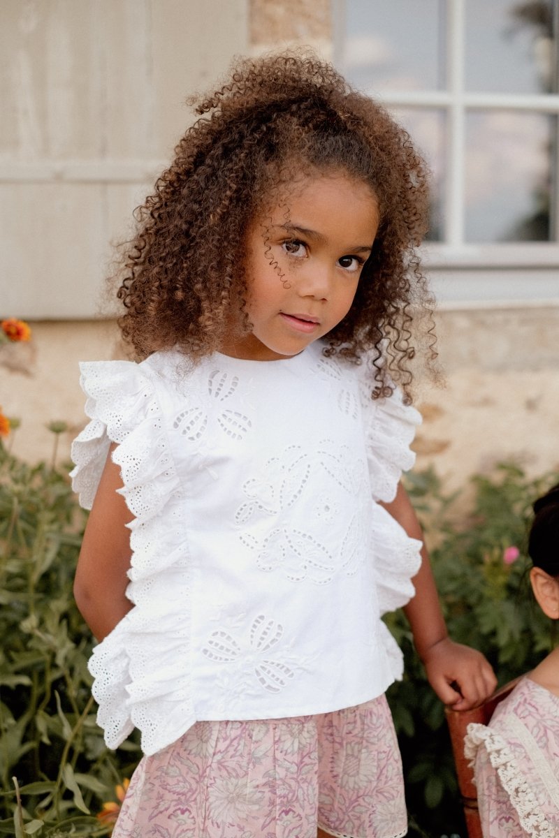 MALA EMBROIDERED TOP (PREORDER) - LOUISE MISHA KIDS