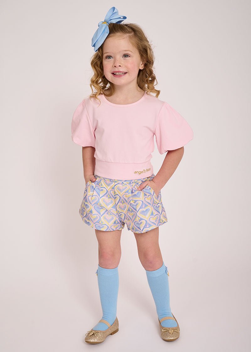 MARINA OPEN BACK PUFF SLEEVE TOP - SHORT SLEEVE TOPS