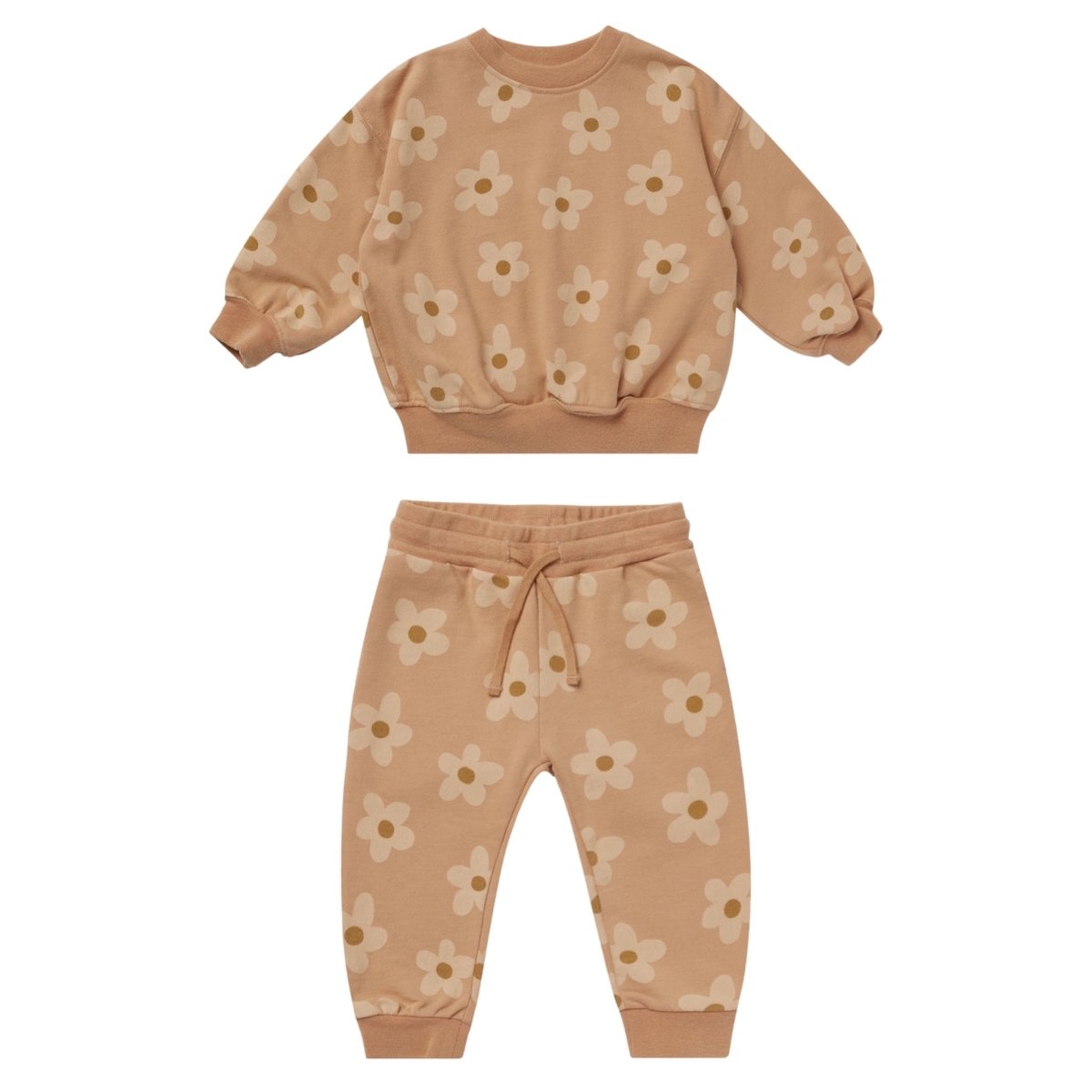 MELON DAISY SWEATSHIRT AND SWEATPANTS SET - RYLEE + CRU
