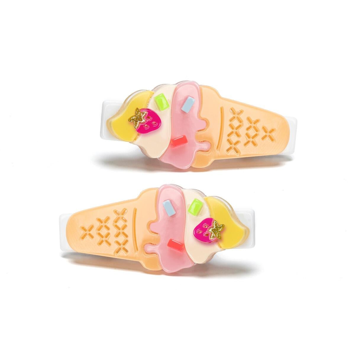MELTING ICE CREAM ALLIGATOR CLIPS - LILIES & ROSES