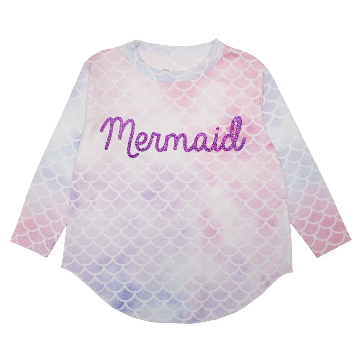 MERMAID SCALES LONG SLEEVE TSHIRT - LONG SLEEVE TOPS