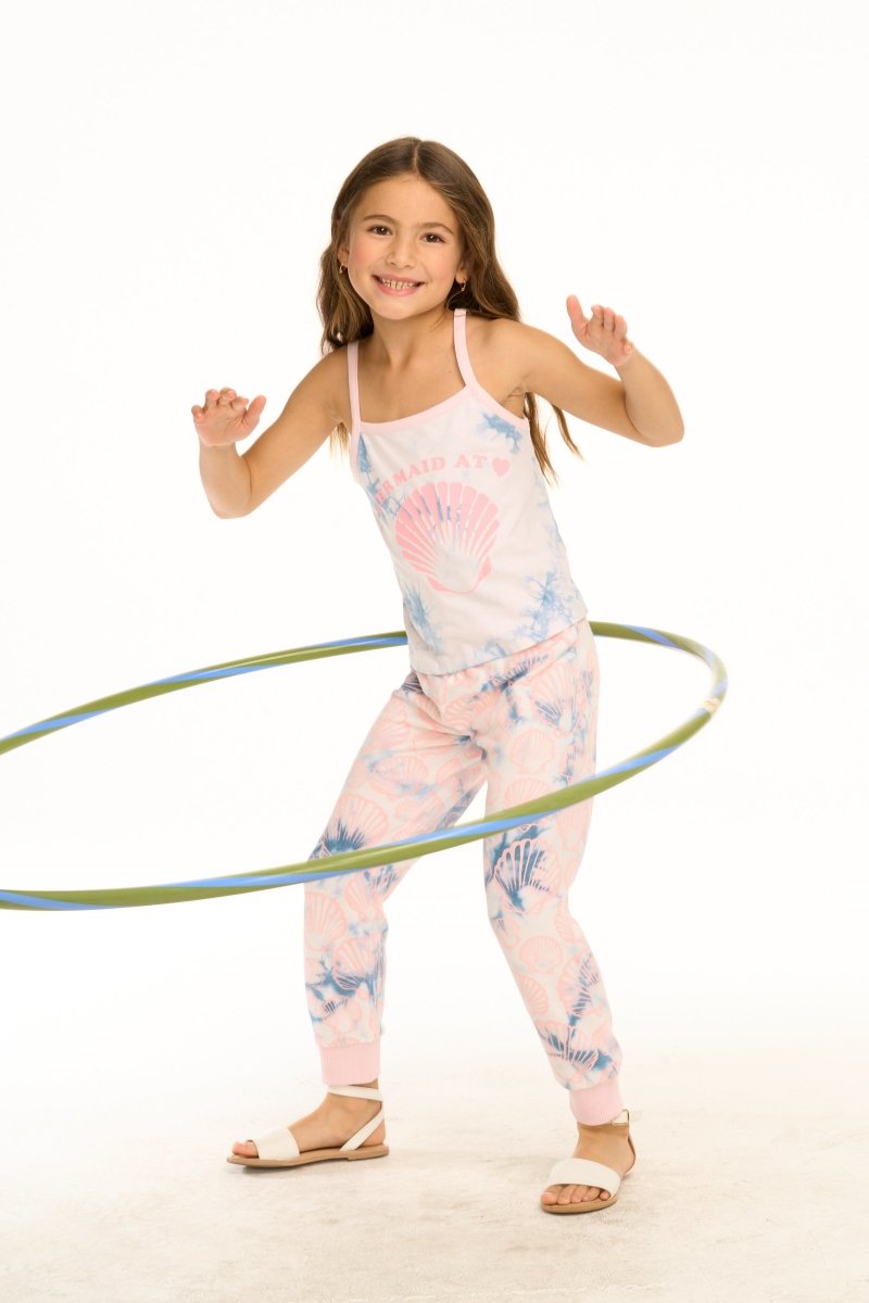 MERMAID SEASHELL TIE DYE TANK TOP (PREORDER) - CHASER KIDS
