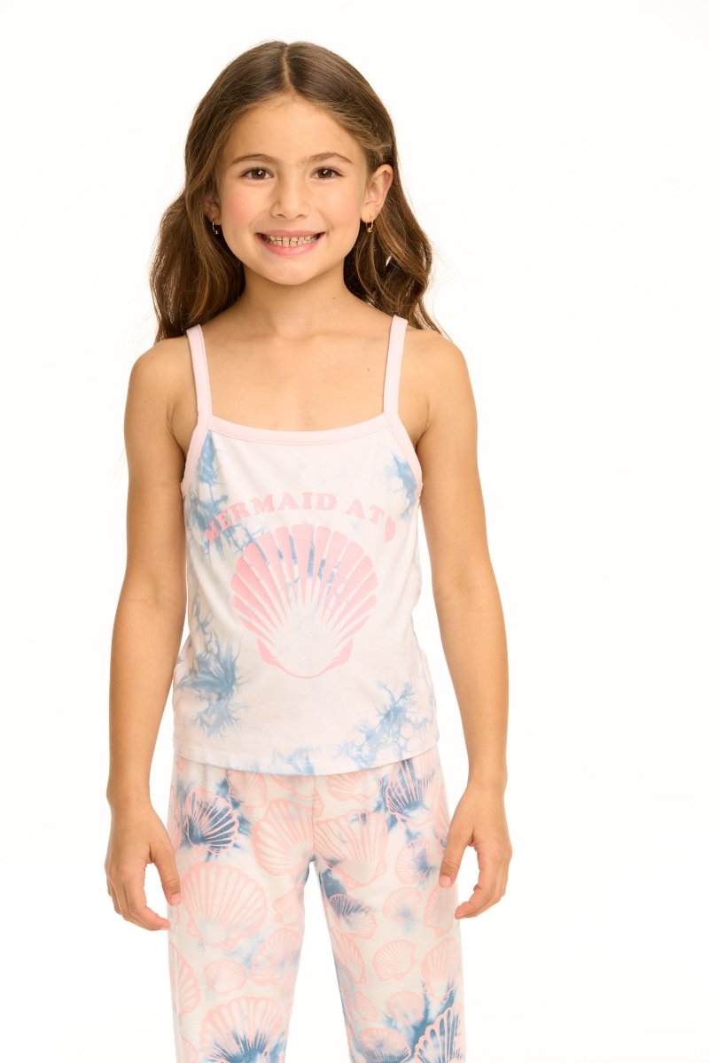 MERMAID SEASHELL TIE DYE TANK TOP (PREORDER) - CHASER KIDS