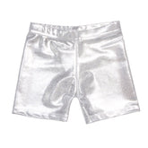 METALLIC BIKER SHORTS - SHORTS