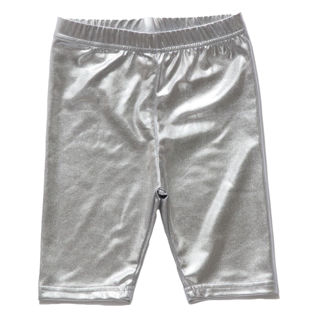 METALLIC BIKER SHORTS - SHORTS