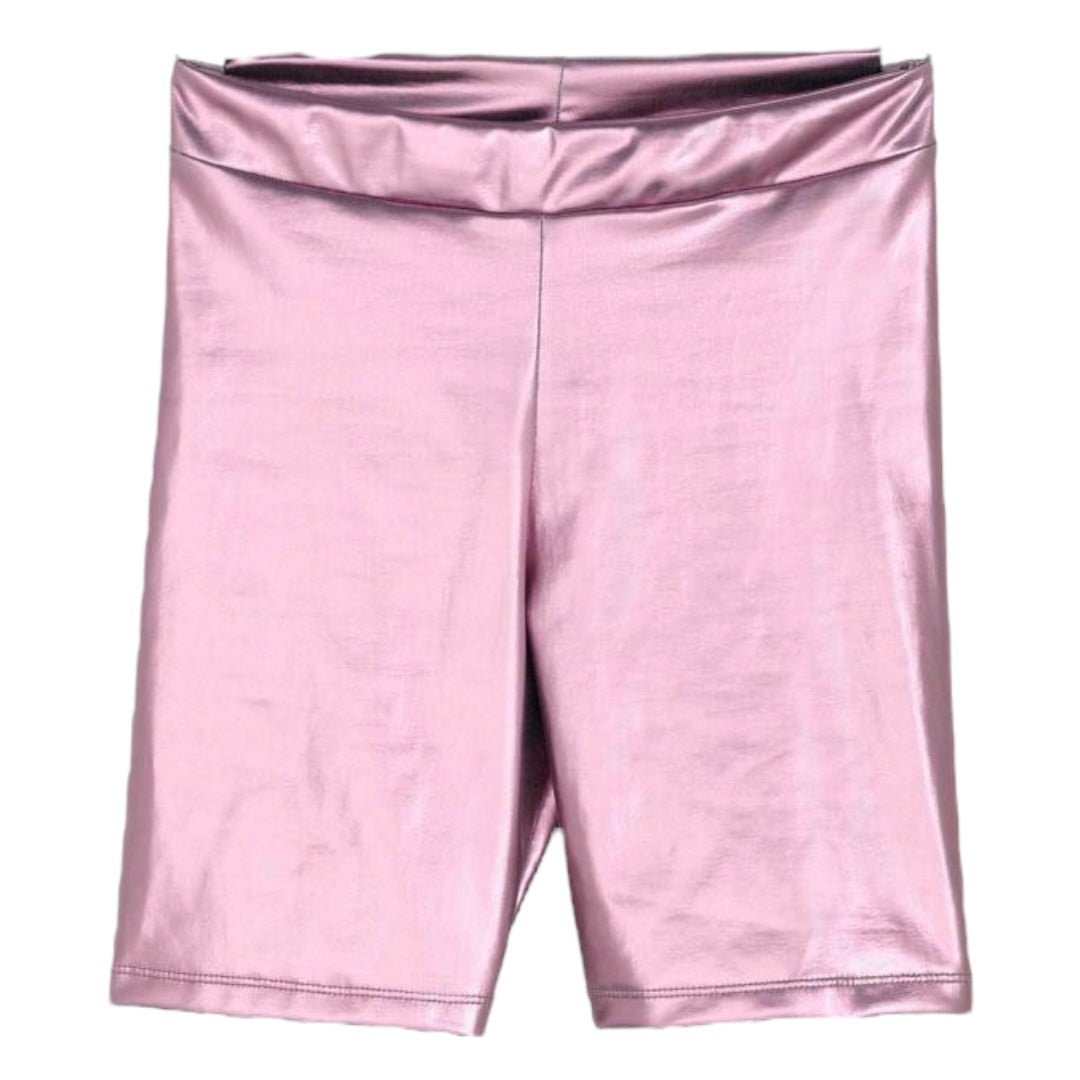 METALLIC BIKER SHORTS