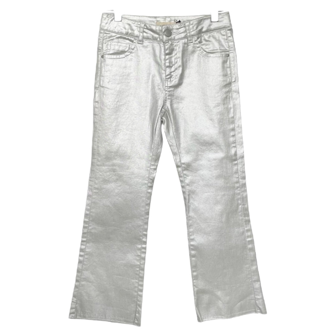 METALLIC DENIM PANTS - PANTS