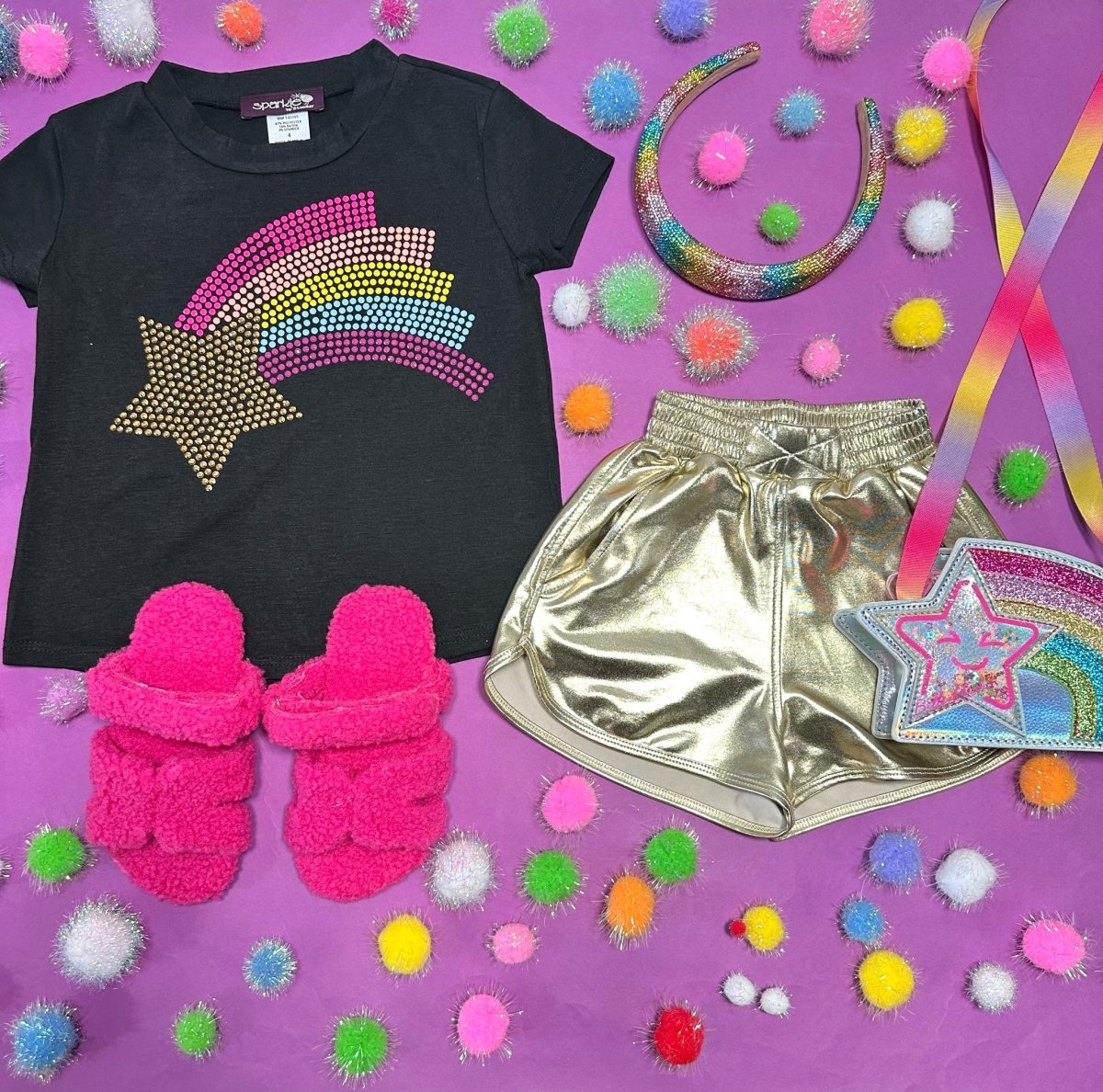 METALLIC RUNNING SHORTS - SHORTS