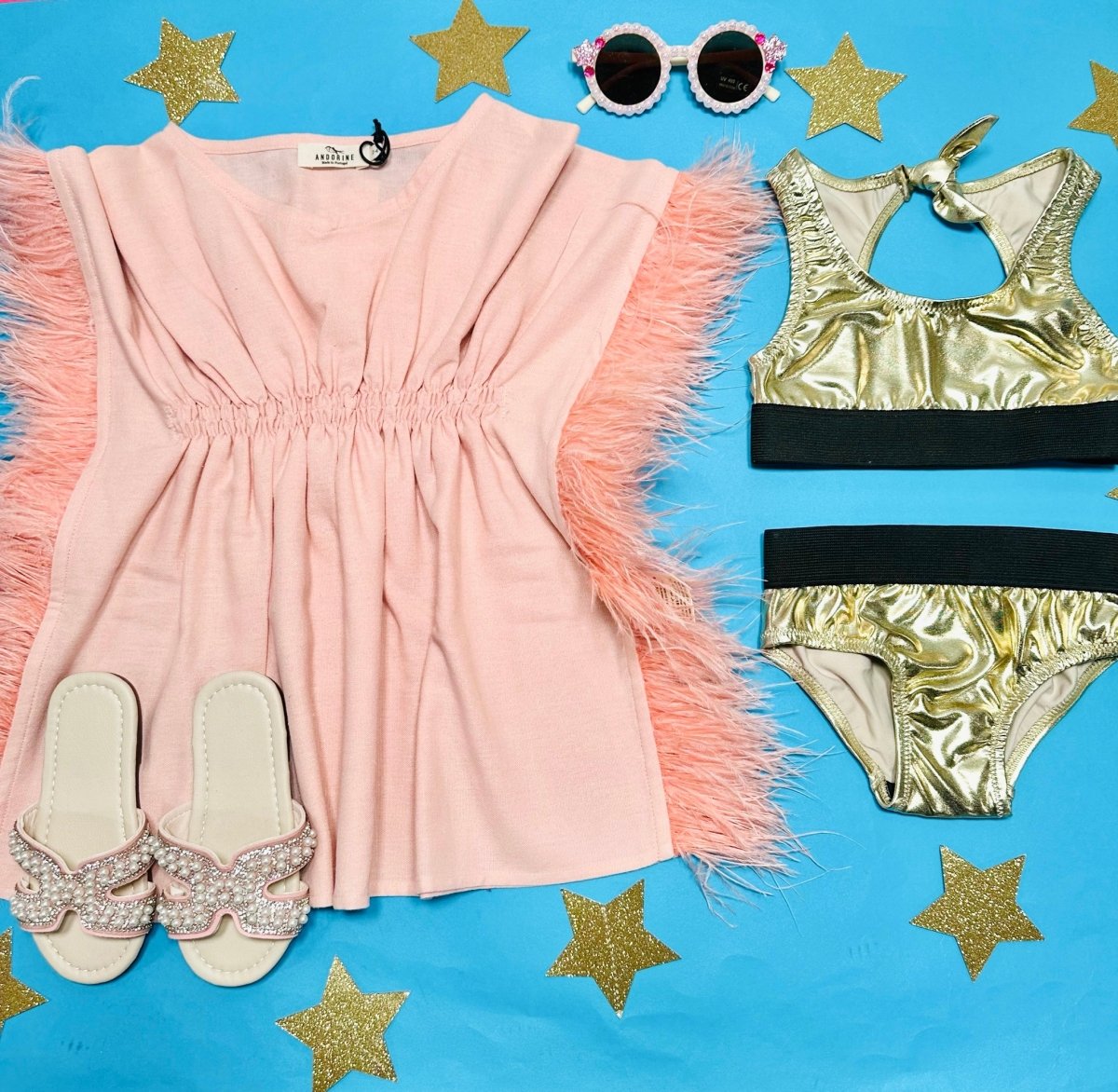 METALLIC SPORTY TWO PIECE BIKINI - ANDORINE