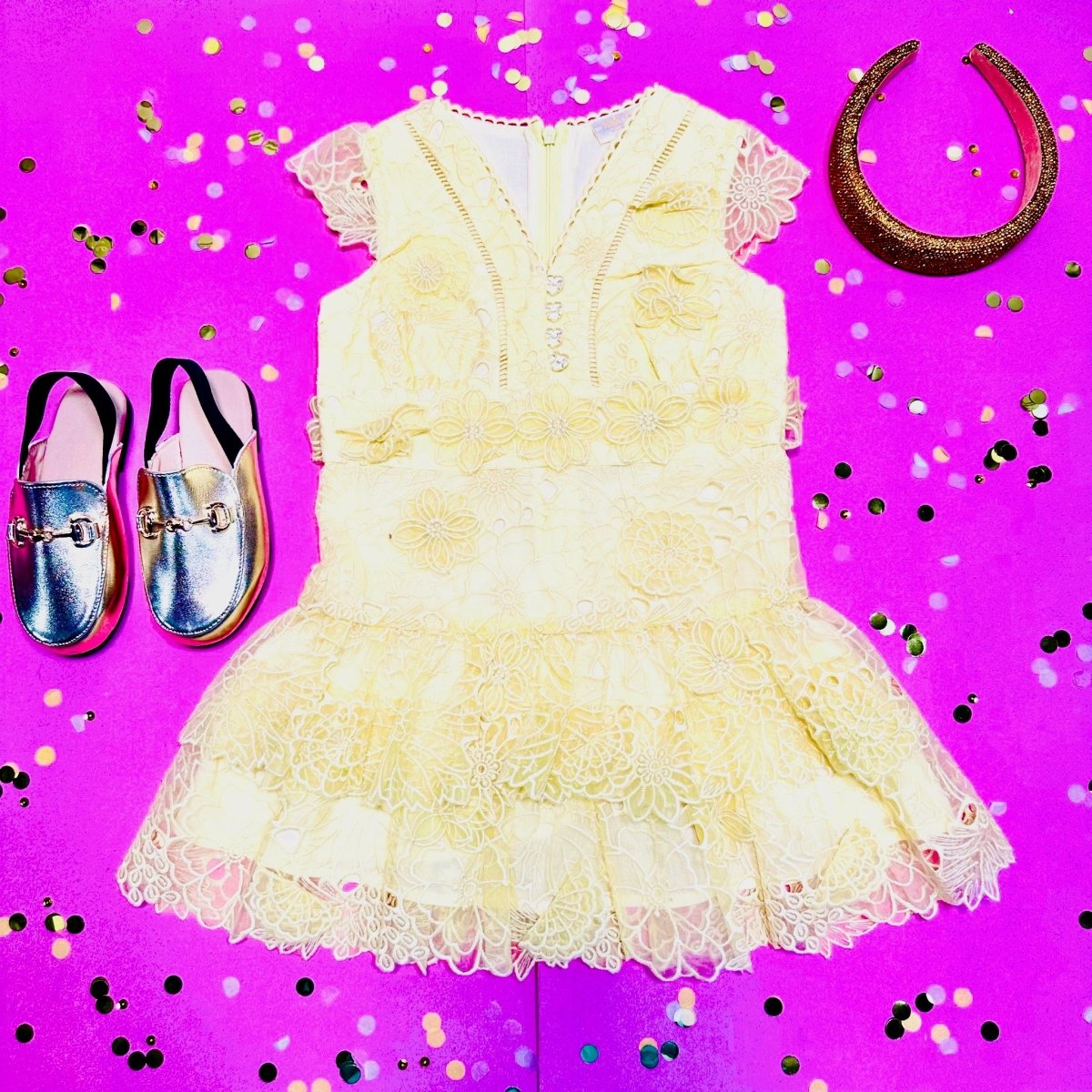 MIA LACE DRESS - DRESSES