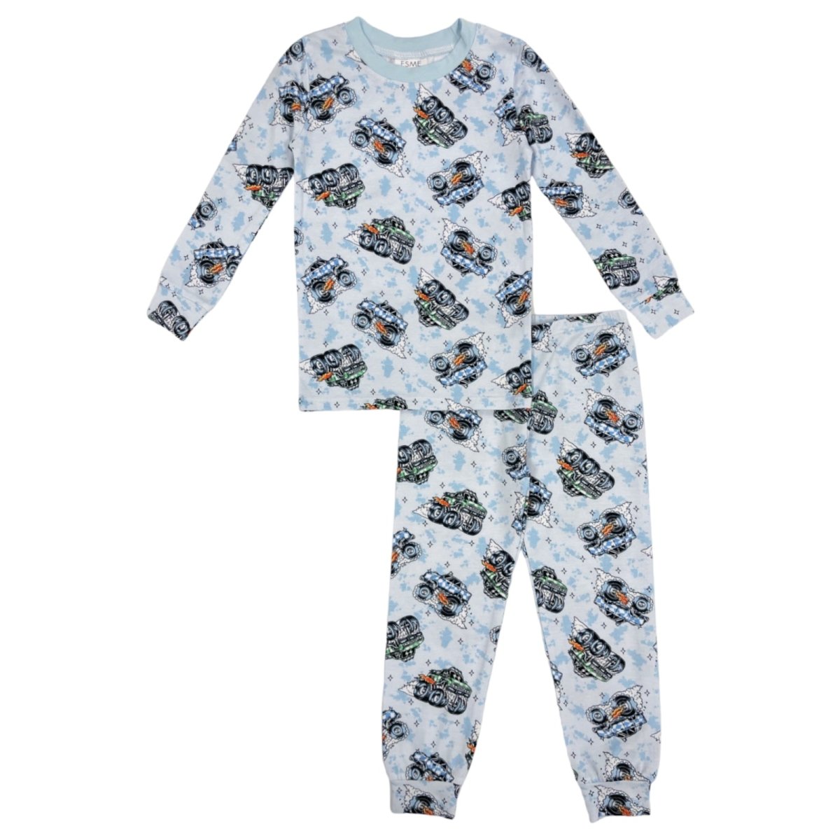 MONSTER TRUCKS LONG SLEEVE PJS - ESME