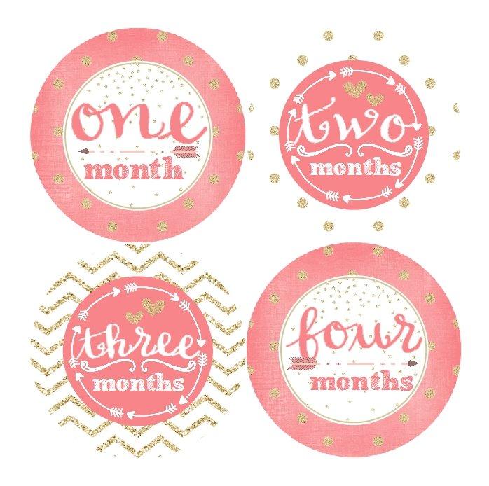 MULTI PATTEREN MONTHLY BABY STICKERS