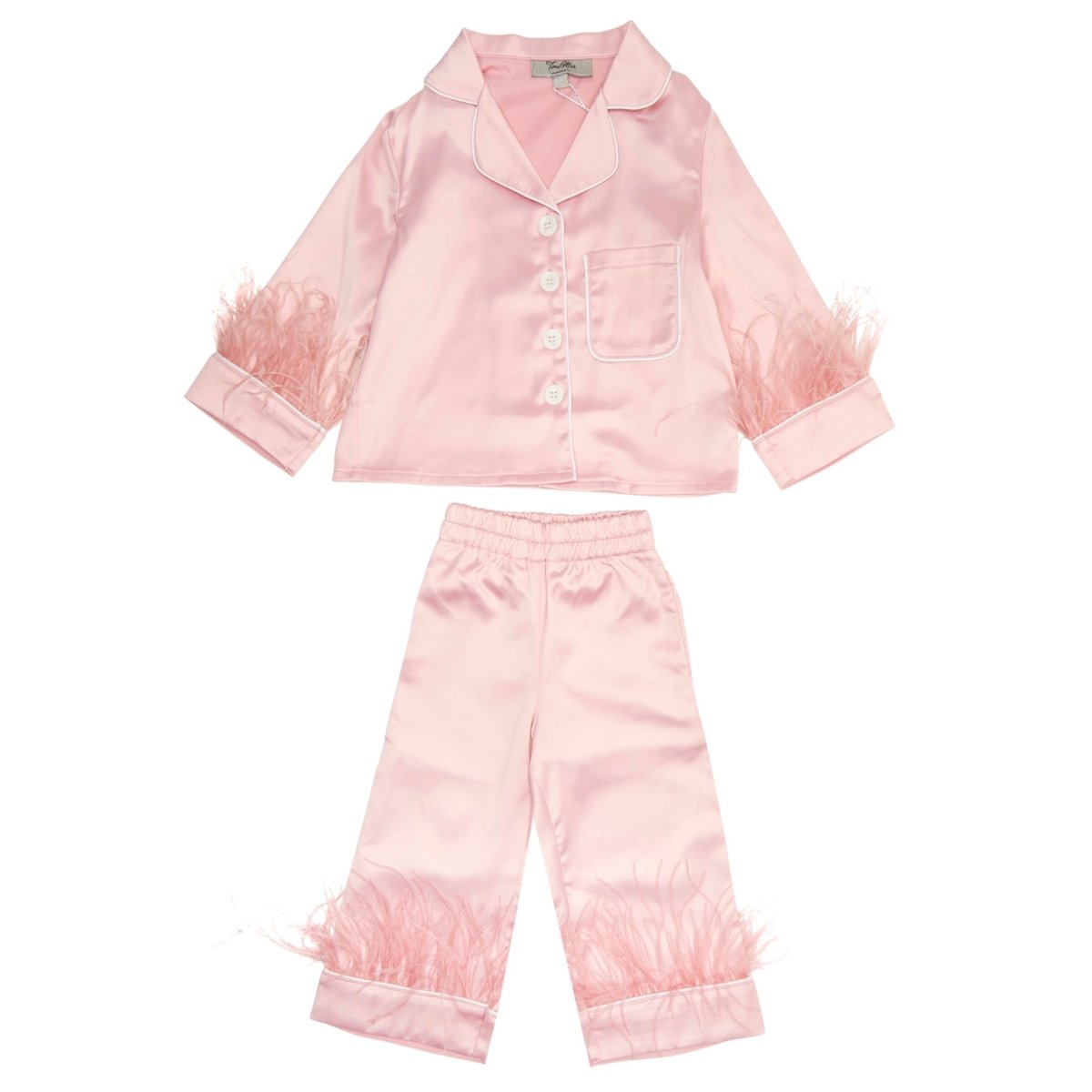 NELLY FEATHER SILK PAJAMAS - TINA MUR