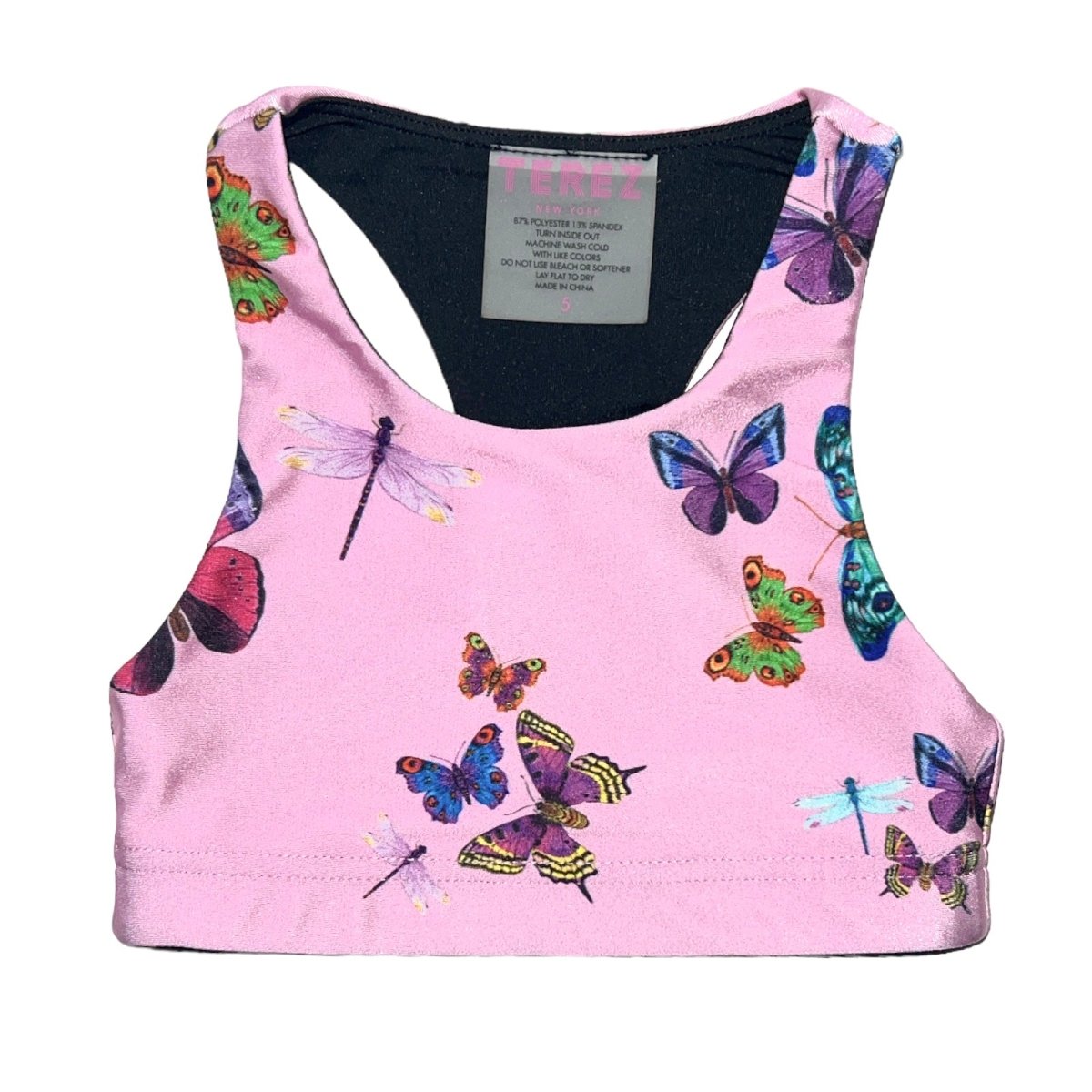 NEON BUTTERFLIES SPORTS BRA - TEREZ
